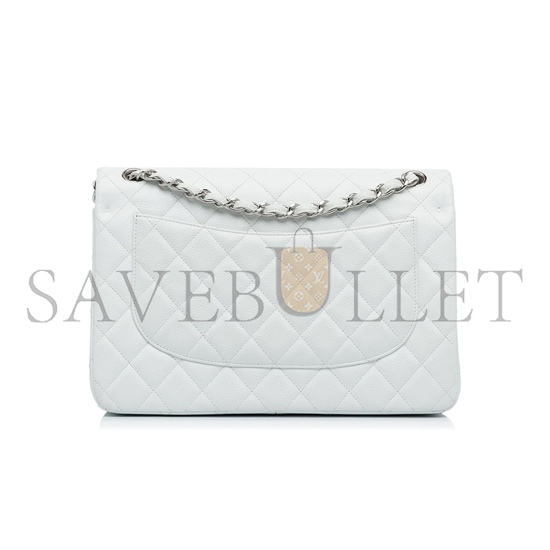 CHANEL QUILTED CAVIAR LEATHER CLASSIC JUMBO DOUBLE FLAP BAG 426506 (30*21*9cm)